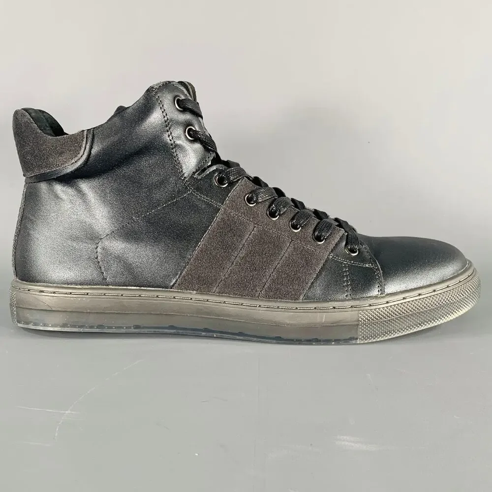 BADGLEY MISCHKA Size 10 Teddy Black Leather Sneakers